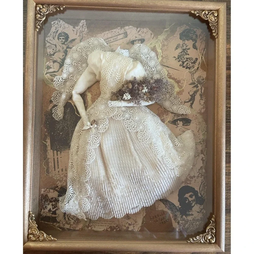 Lorella Collections‎ Garden Angel Shadow Box Victorian Styled Framed Number 12